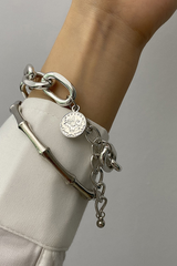 2/Pcs Set Punk Bangle Bracelet - Dress In Beauty