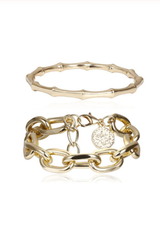 2/Pcs Set Punk Bangle Bracelet - Dress In Beauty