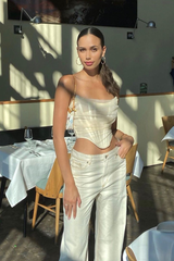 Mesh Boned Corset Top - Dress In Beauty