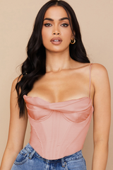 Satin Draped Corset - Dress In Beauty