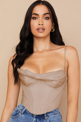 Satin Draped Corset - Dress In Beauty