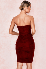 Mesh Strapless Corset Dress - Dress In Beauty