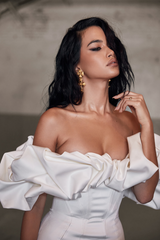 Satin Ruffle Strapless Dress - Dress In Beauty