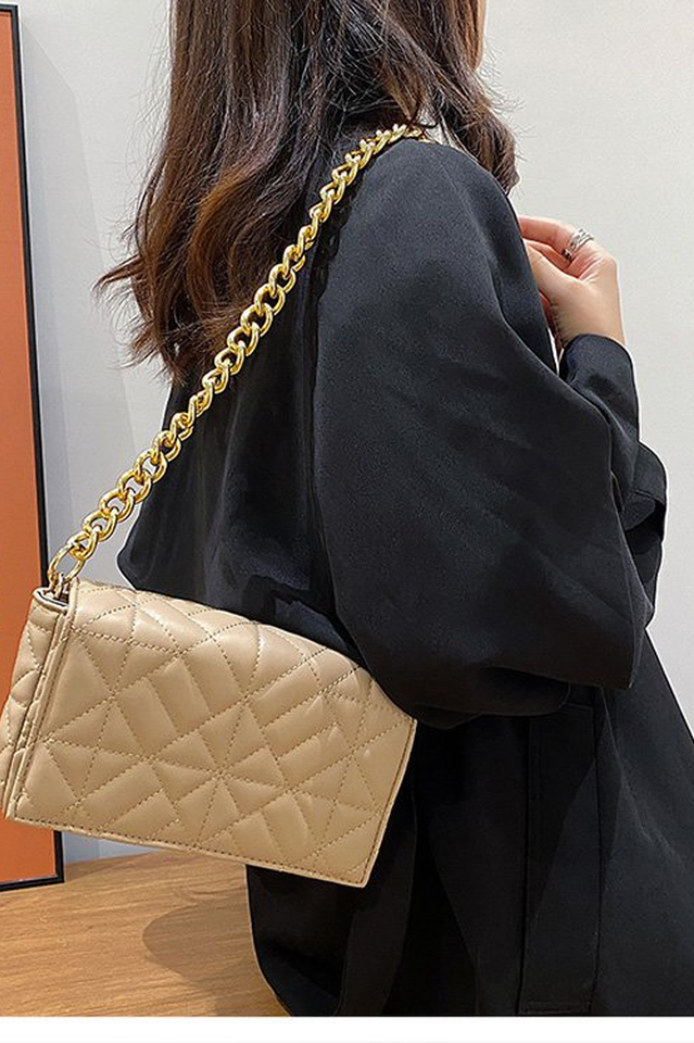 Crosby Luna Quilted Shoulder Bag in Black