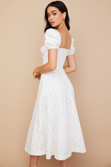 Floral Puff Sleeve Boho Midi Dress | Dress In Beauty