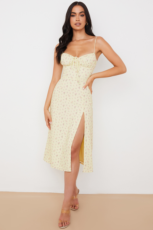 Floral Bustier Midi Dress | Dress In Beauty