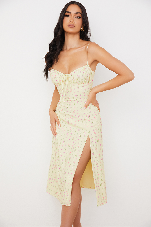 Floral Bustier Midi Dress | Dress In Beauty