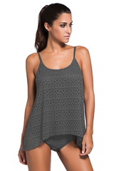 Solid Color Lace Tankini Set | Dress In Beauty