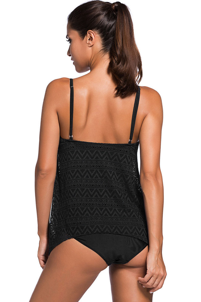 Solid Color Lace Tankini Set | Dress In Beauty