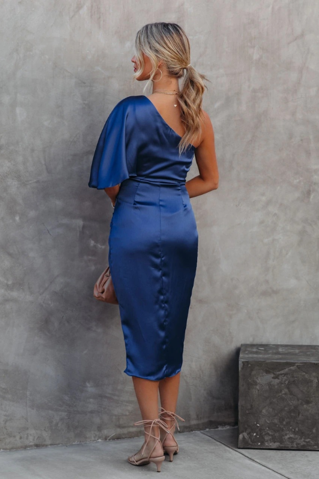 Kelly Satin Irregular Evening Dress | Dress In Beauty