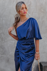 Kelly Satin Irregular Evening Dress | Dress In Beauty