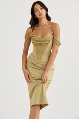 Silk-Satin Tunic Midi Dress | Dress In Beauty