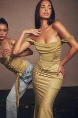 Silk-Satin Tunic Midi Dress | Dress In Beauty
