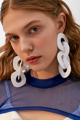 Acrylic Geometric Long Earrings | Dress In Beauty