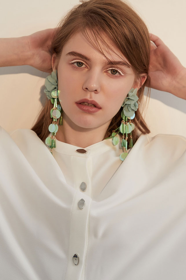 Flower Sequin Earrings | Dress In Beauty