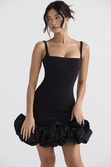 Black Ruffle Hem Dress | Dress In Beauty