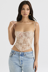 Cream Paisley Lace Top | Dress In Beauty
