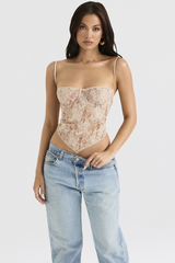Cream Paisley Lace Top | Dress In Beauty