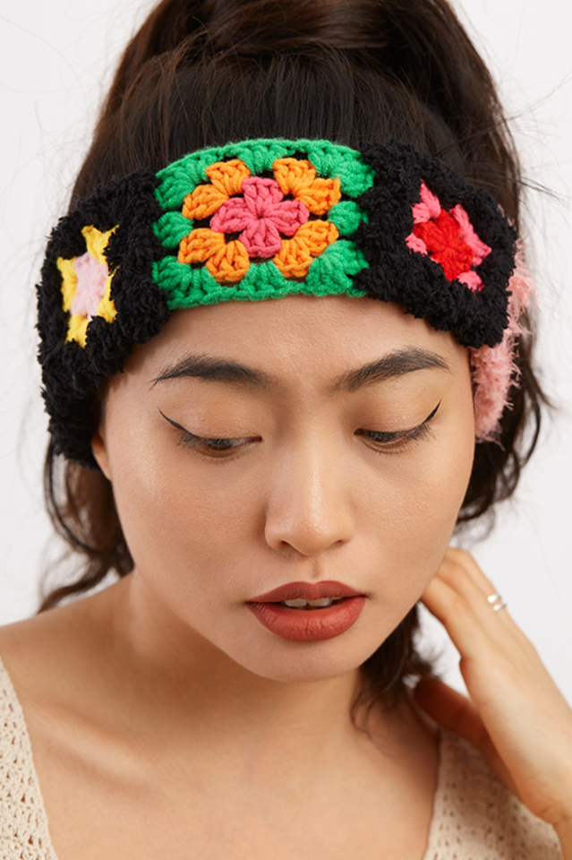 Handmade Ear Warmer Pattern Knit Headband | Dress In Beauty