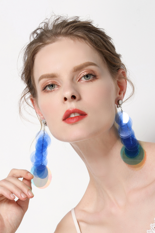 Jelly Color Sequin Earrings | Dress In Beauty