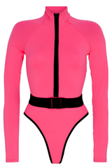 Surf-Up Neon Belted Swimsuit | Dress In Beauty