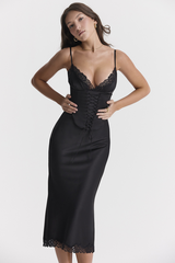 Salma Satin Slip Midi Dress | Dress In Beauty