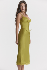 Salma Satin Slip Midi Dress | Dress In Beauty
