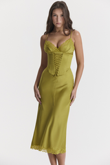 Salma Satin Slip Midi Dress | Dress In Beauty