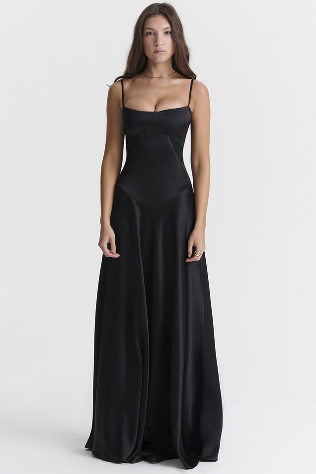 Anabella Black Lace Up Maxi Dress | Dress In Beauty Anabella Black Lace Up Maxi Dress | Dress In Beauty
