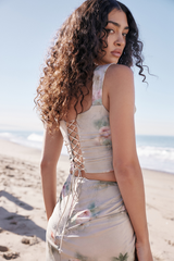 Una Vintage Floral Corset + Maxi Skirt Set | Dress In Beauty