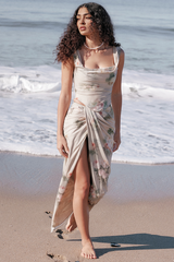 Una Vintage Floral Corset + Maxi Skirt Set | Dress In Beauty