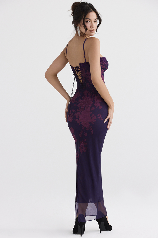 Aiza Purple Floral Dress | Dress In Beauty