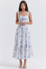Aitana Blue Print Top + Skirt Set | Dress In Beauty