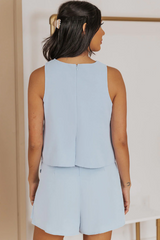 Layered Sleeveless Round Neck Romper | Dress In Beauty