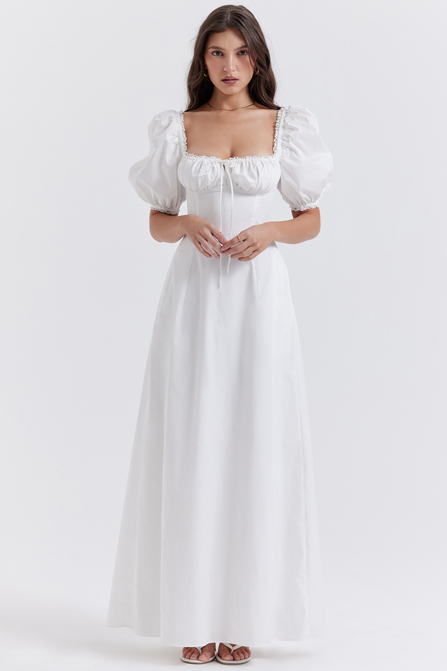 Felizia White Puff Sleeve Sundress | Dress In Beauty